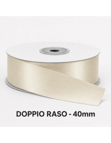 Nastro Doppio Raso 38 mm x 50 m - Naturale - bobina