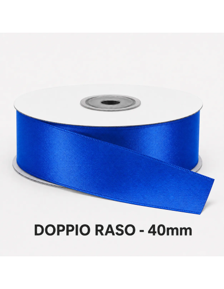 Nastro Doppio Raso 38 mm x 50 m - New Blue - bobina