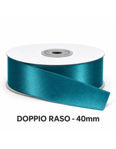Nastro Doppio Raso 38 mm x 50 m - Ottanio - bobina
