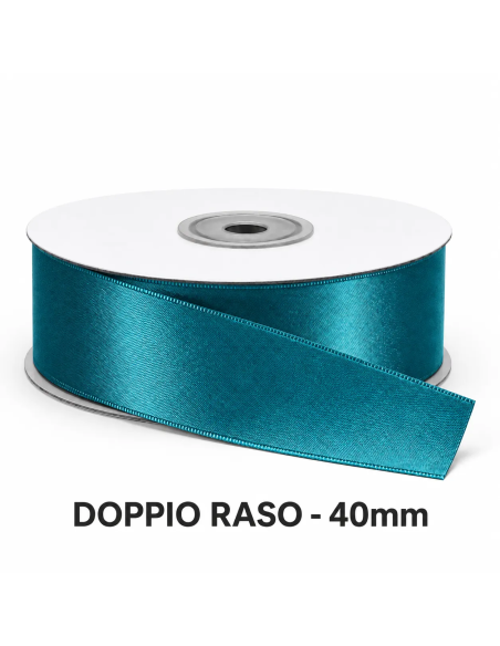 Nastro Doppio Raso 38 mm x 50 m - Ottanio - bobina