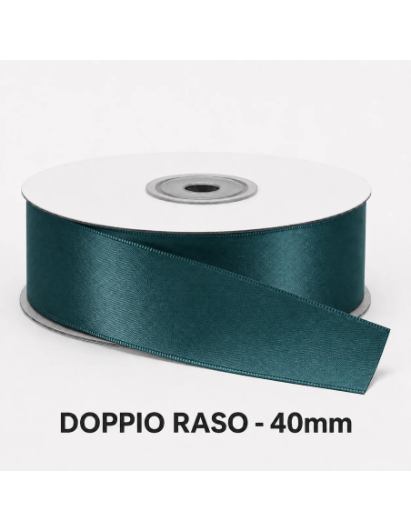 Nastro Doppio Raso 38 mm x 50 m - Petrolio - bobina