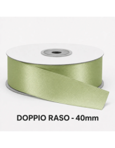 Nastro Doppio Raso 38 mm x 50 m - Pistacchio - bobina