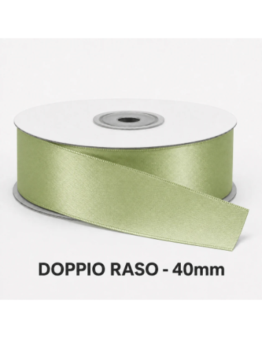 Nastro Doppio Raso 38 mm x 50 m - Pistacchio - bobina