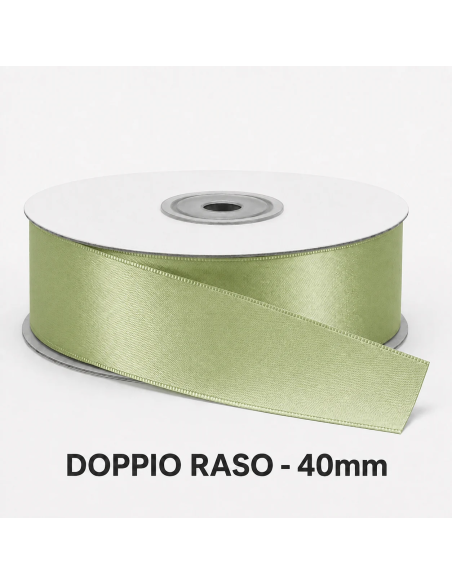 Nastro Doppio Raso 38 mm x 50 m - Pistacchio - bobina