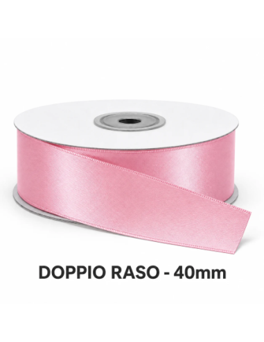 Nastro Doppio Raso 38 mm x 50 m - Rosa - bobina