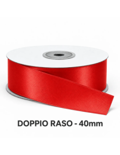 Nastro Doppio Raso 38 mm x 50 m - Rosso - bobina