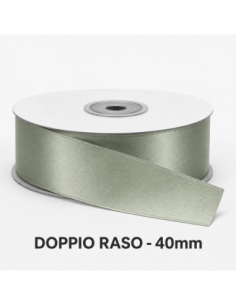 Nastro Doppio Raso 38 mm x 50 m - Salvia - bobina