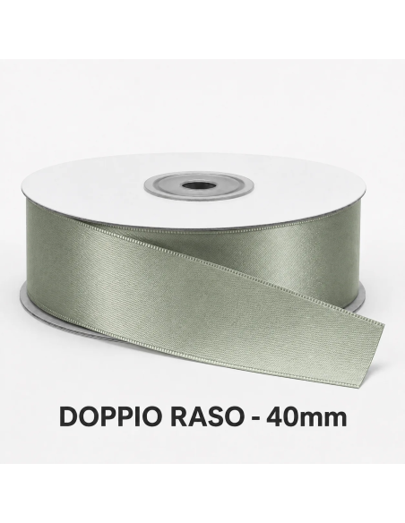 Nastro Doppio Raso 38 mm x 50 m - Salvia - bobina