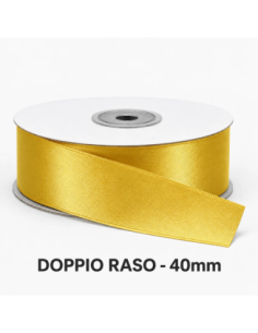 Nastro Doppio Raso 38 mm x 50 m - Senape - bobina