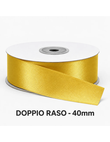 Nastro Doppio Raso 38 mm x 50 m - Senape - bobina