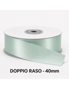 Nastro Doppio Raso 38 mm x 50 m - Verde Acqua - bobina
