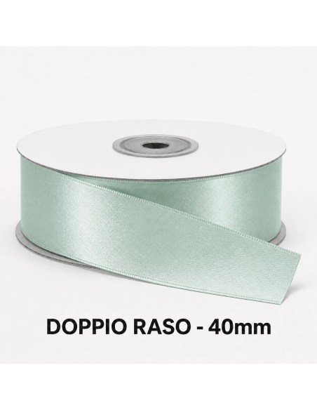 Nastro Doppio Raso 38 mm x 50 m - Verde Acqua - bobina