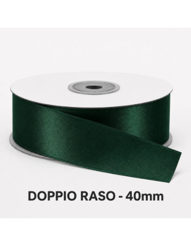 Nastro Doppio Raso 38 mm x 50 m - Verde Bottiglia - bobina