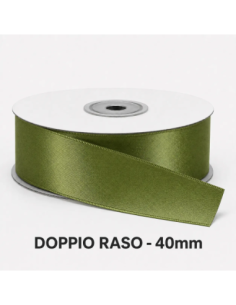 Nastro Doppio Raso 38 mm x 50 m - Verde - bobina