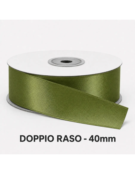 Nastro Doppio Raso 38 mm x 50 m - Verde - bobina
