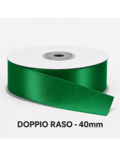 Nastro Doppio Raso 38 mm x 50 m - Verde Smeraldo - bobina