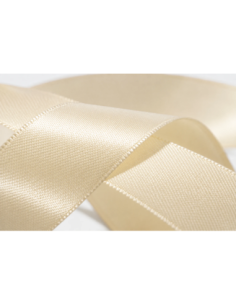 Nastro Doppio Raso 3 mm x 50 m - Panna - bobina 2