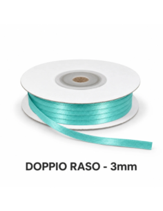 Nastro Doppio Raso 3 mm x 50 m - Tiffany - bobina
