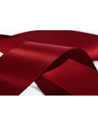 Nastro Doppio Raso 6 mm x 50 m - Bordeaux - dettaglio colore Bordeaux