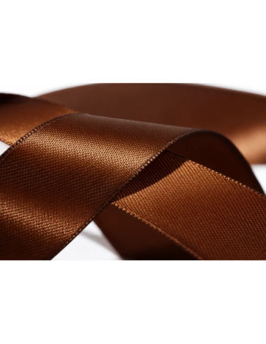 Nastro Doppio Raso 6 mm x 50 m - Cioccolato - dettaglio colore Cioccolato
