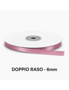 Nastro Doppio Raso 6 mm x 50 m - Cipolla - bobina