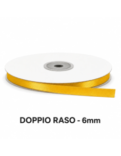 Nastro Doppio Raso 6 mm x 50 m - Girasole - bobina