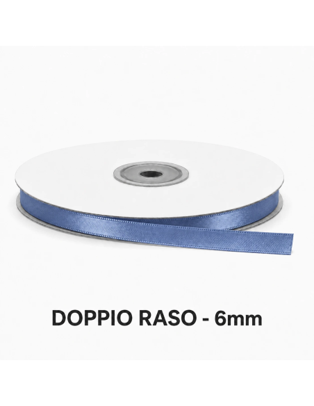 Nastro Doppio Raso 6 mm x 50 m - Lavagna - bobina