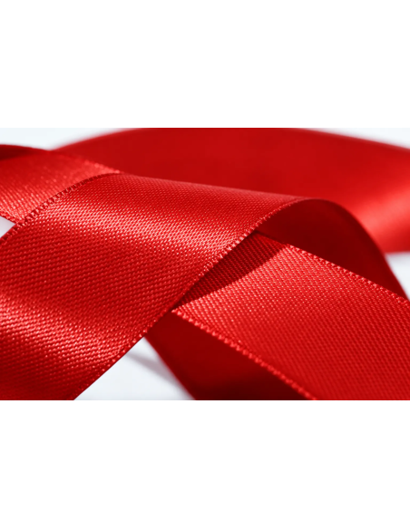 Nastro Doppio Raso 6 mm x 50 m - Rosso - dettaglio colore Rosso