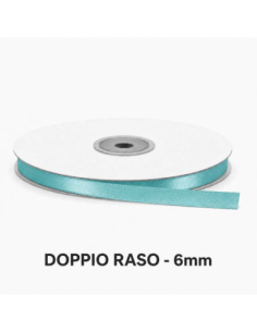 Nastro Doppio Raso 6 mm x 50 m - Tiffany - bobina