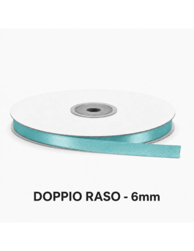 Nastro Doppio Raso 6 mm x 50 m - Tiffany - bobina