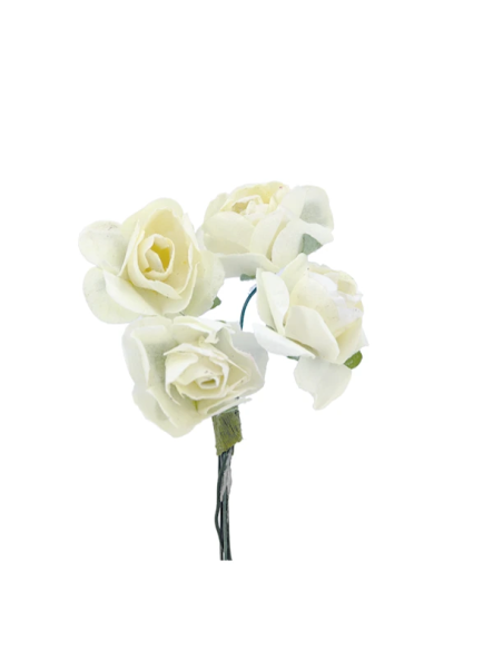 Rosellina artificiale – crema – 2 cm