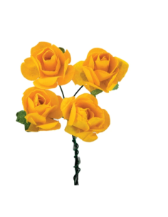 Rosellina artificiale – giallo – 2 cm
