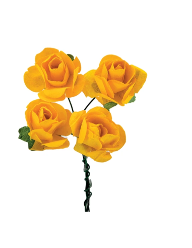 Rosellina artificiale – giallo – 2 cm