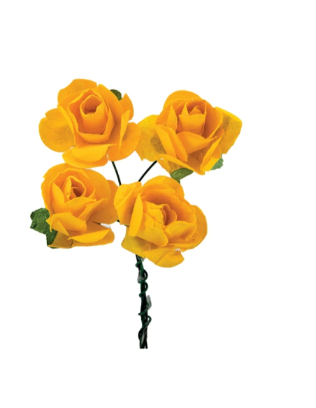 Rosellina artificiale – giallo – 2 cm