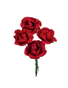 Rosellina artificiale – rosso – 2 cm