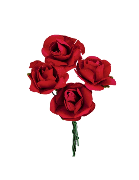 Rosellina artificiale – rosso – 2 cm