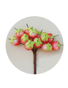 Fragola artificiale decorativa – rosso – 1 5 x 2 cm
