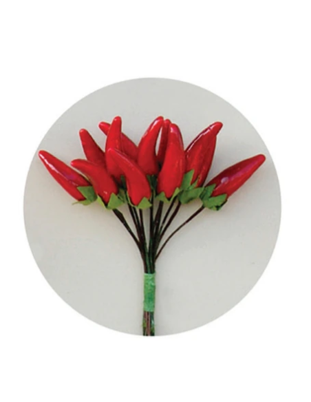 Peperoncino artificiale decorativo – rosso – 1 x 2 8 cm