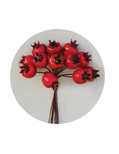 Melograno artificiale decorativo – rosso – 2 cm