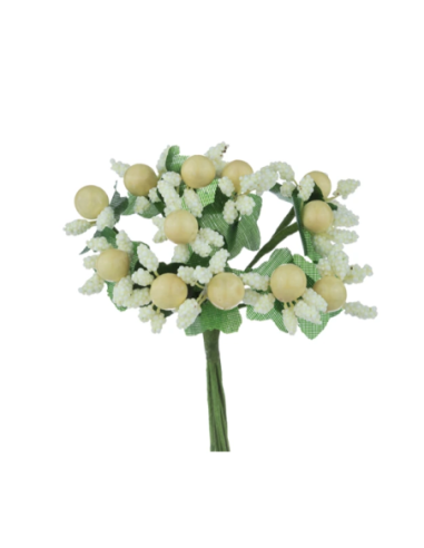 Pistilli decorativi artificiali – panna – 2 5 x 10 cm