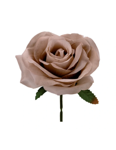Rosa artificiale – beige – 10 x 6 cm