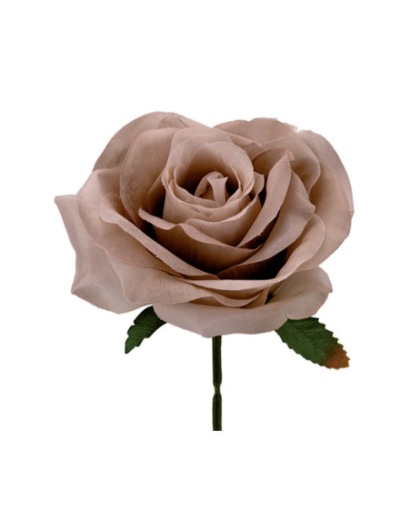 Rosa artificiale – beige – 10 x 6 cm