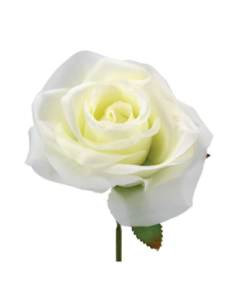 Rosa artificiale – crema – 10 x 6 cm