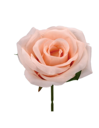 Rosa artificiale – cipria – 10 x 6 cm