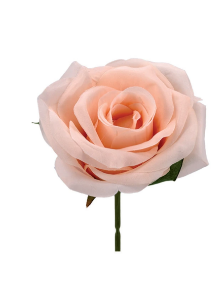 Rosa artificiale – cipria – 10 x 6 cm