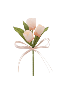 Mazzetto di tulipani artificiali – cipria – 14 x 6 cm 2