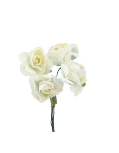 Rosellina artificiale – crema – 2 cm 2