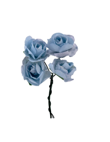 Rosellina artificiale – celeste – 2 cm