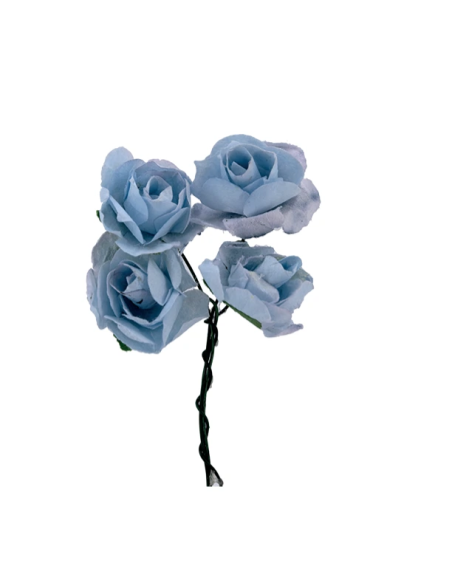 Rosellina artificiale – celeste – 2 cm