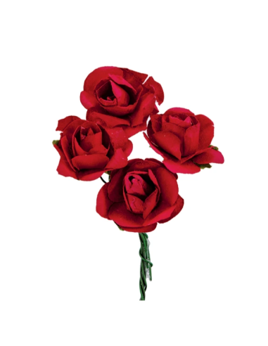 Rosellina artificiale – rosso – 2 cm
